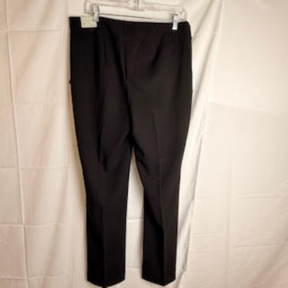 Larry Levine NWT Black Slim Trouser Pants Workwear Stretch Dress Slacks Size 10 - Picture 2 of 7